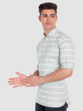 Mens Multi Strip Full Sleeve Kurta